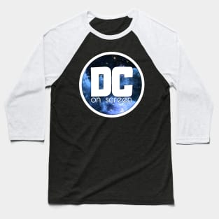 DC on SCREEN Podcast Logo (Blue Nebula Circle) Baseball T-Shirt